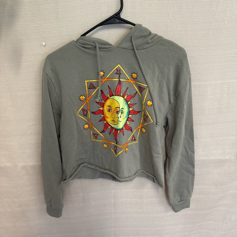 Mighty Fine Olive Sunburst Hoodie